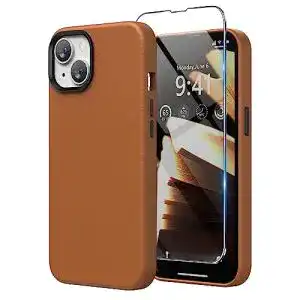 iPhone-14-Leder-Case SURPHY Hülle für iPhone 14 Leder Hülle