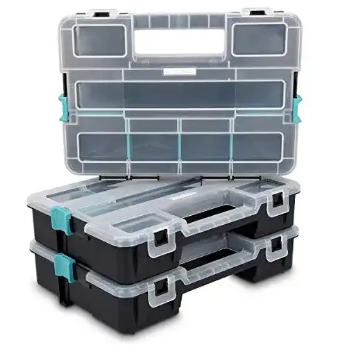 Sortimentskasten Navaris Kleinteile Organizer XL dreistöckig