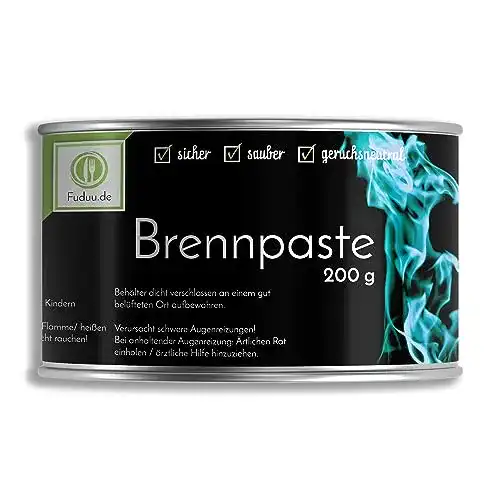 Brennpaste Fuduu.de 20 x Sicherheits x200g Chafing Dish