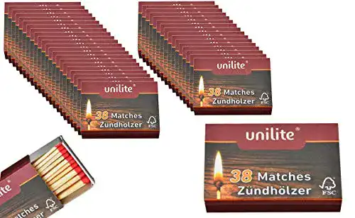 Streichhölzer jameitop ® 60 Schachteln Feuer/Holz