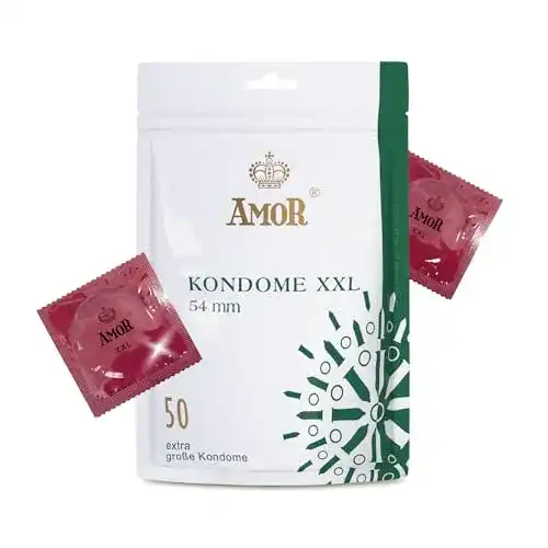 Amor-Kondom AMOR Nature 54mm 50er Pack groß, extra feucht