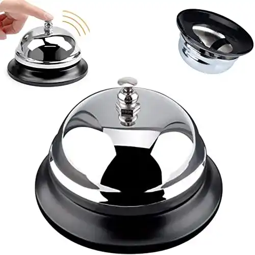 Tischglocke Jieddey Rezeptionsklingel Edelstahl Chrom