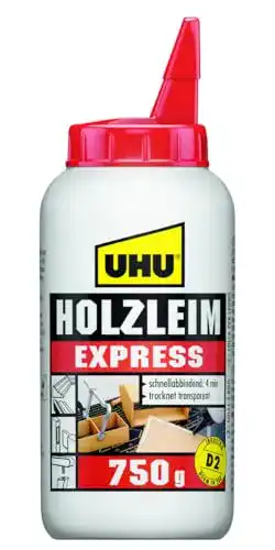 Holzleim UHU Express Flasche, Universell schnell trocknend 750 g