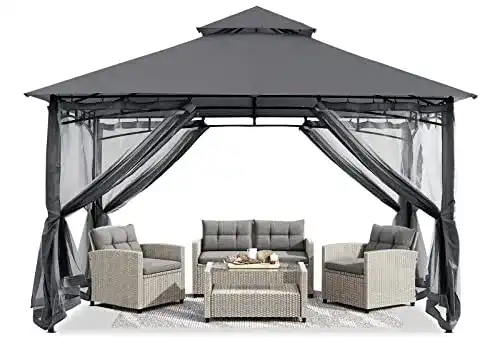 Gartenpavillon ABCCANOPY 2.5×2.5m Doppeldachweichdach
