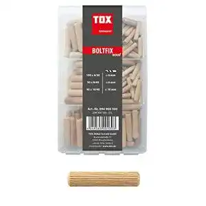 Dübel TOX Holz Sortiment 190 tlg. Riffel aus massiver Buche