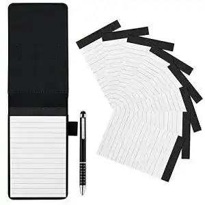 Notizblock KINBOM Kleiner Leder Halter mit 8 Stück 7,6×12,7cm