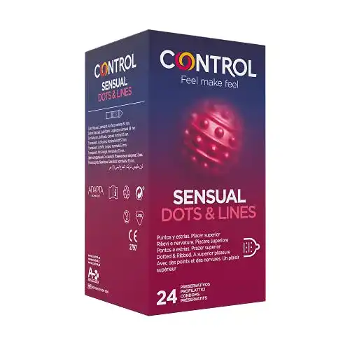 Kondome mit Noppen CONTROL Touch & Feel Kondome, 24