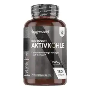 Aktivkohle-Kapseln WeightWorld Aktivkohle Kapseln – 2000mg