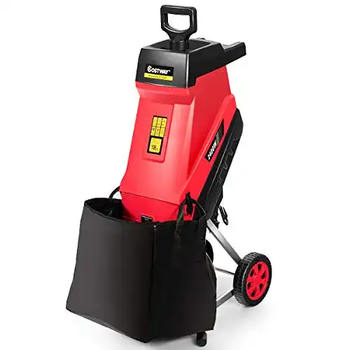 Messerhäcksler COSTWAY 2400W Elektrischer Gartenhäcksler