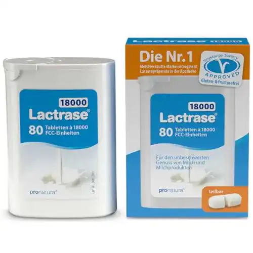 Laktase-Tabletten Lactrase 18000, Tabletten, 2 x 40