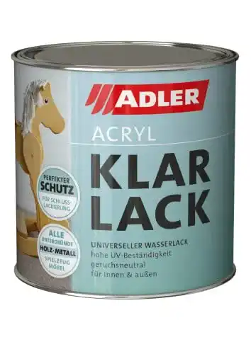 Klarlack ADLER Acryl Glänzend 125 ml mit Grundierwirkung