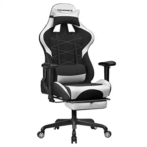 Songmics-Gaming-Stuhl SONGMICS Gamingstuhl mit Fußstütze