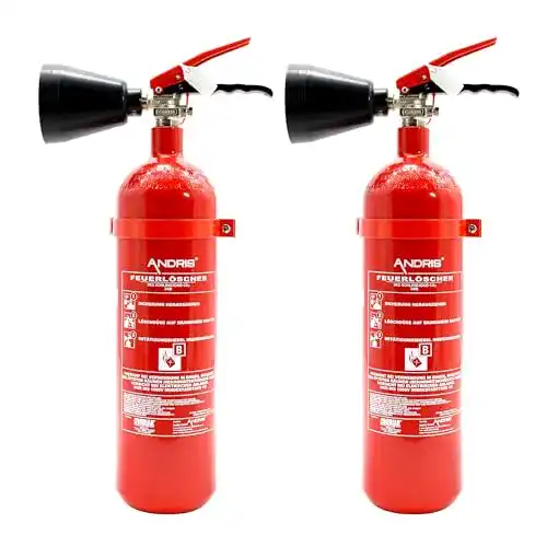 Andris-Feuerlöscher ANDRIS 2X Feuerlöscher 2kg CO2