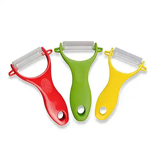 Sparschäler Keramik Ywoworld Schäler für Küche, 3-teiliges Set