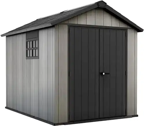 Gartenhaus Kunststoff Keter Gerätehaus Oakland 759, Grau, 11m³
