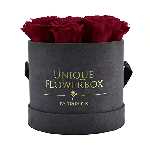Rosenbox TRIPLE K mit edlem Samt-Finish Infinity Rosen