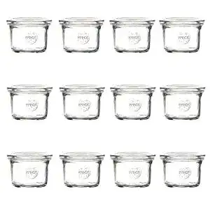 Weckgläser Weck – Glas in Mini-Sturz-Form mit Deckel 80 ml