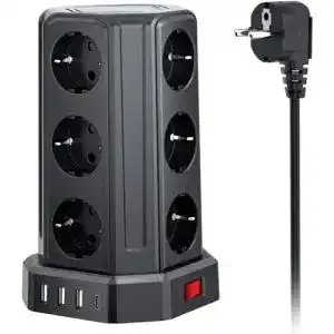 Steckdosenturm Sameriver 5M Kabel Steckdosenleiste mit 5 USB