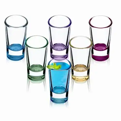 Schnapsgläser KADAX, 6er Set, 28ml, Shotgläser, mehrfarbig