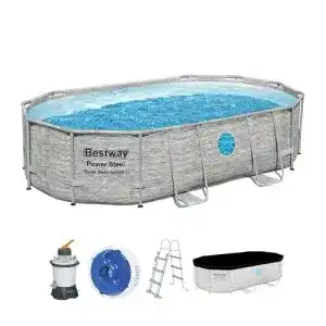 Pool oval Bestway Power Steel Swim Vista Series, Sandfilteranlage