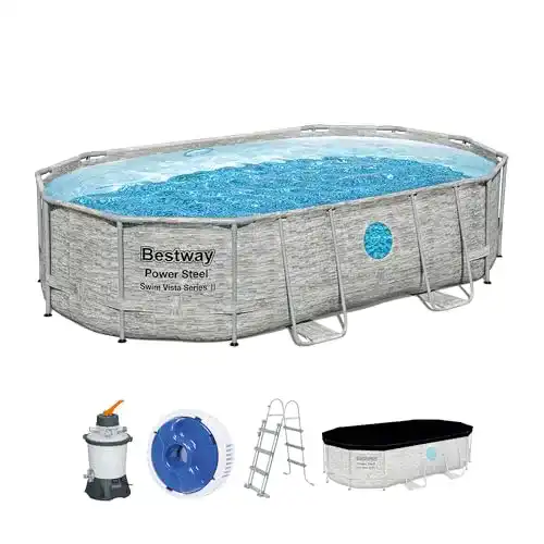Pool oval Bestway Power Steel Swim Vista Series, Sandfilteranlage