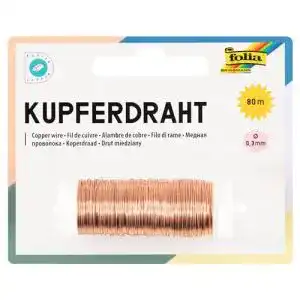 Kupferdraht folia 79244 kupfer, 1 Spule 0,3 mm x 80 m