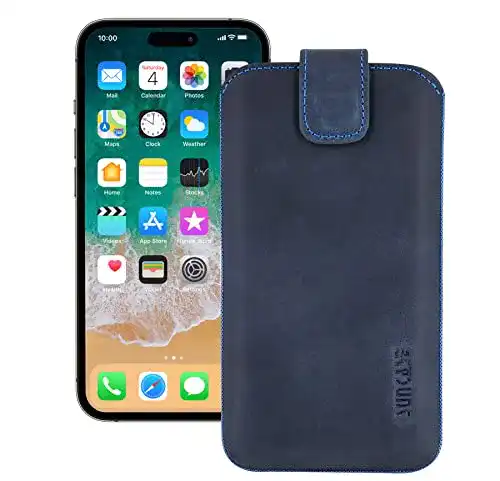 iPhone-14-Pro-Max-Leder-Case Suncase Etui Tasche