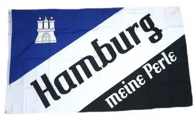 HSV-Fahne FahnenMax Fahne Hamburg Meine Perle Wappen