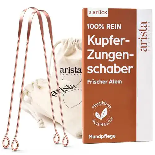 Zungenreiniger Kupfer Arista ayurveda Zungenreiniger aus Kupfer
