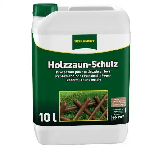 Holzschutzfarbe Ultrament Holzzaun-Schutz, naturbaun, 10l
