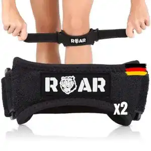 Patellabandage Roar 2 x Patella Kniebandage, Schwarz
