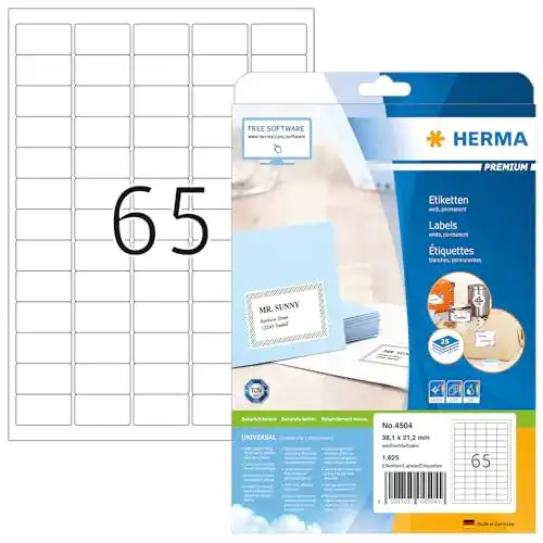 Adressaufkleber HERMA 4504 DIN A4, 25 Blatt, Papier, matt