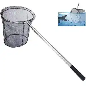 Angelkescher Xndryan Kescher Angeln, 180cm Teleskop Unterfangskescher mit Fischernetz Pole, Langstiel Fischernetze für Teiche