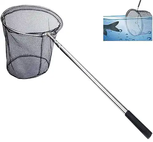Angelkescher Xndryan Kescher Angeln, 180cm Teleskop Unterfangskescher mit Fischernetz Pole, Langstiel Fischernetze für Teiche