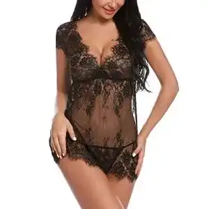 Negligee Sykooria Sexy Dessous Babydoll Reizwäsche Nachthemd