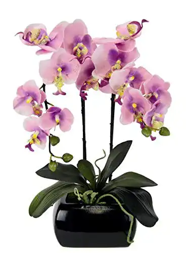 Künstliche Orchidee Flair Flower Kunstblume Schmetterling