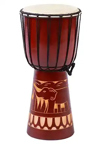 Djembe Ciffre 40cm Trommel Bongo Afrika Art Elefant Braun