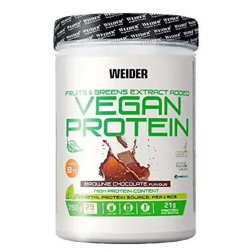 Veganes Proteinpulver Weider Vegan Protein, Brownie, 750 g