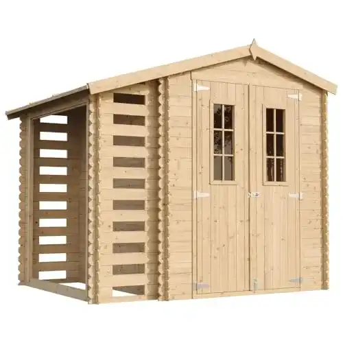 Die beste Geräteschuppen (Holz) TIMBELA mit Brennholzschuppen M386C 2026 Test Bestseller Geräteschuppen (Holz) TIMBELA mit Brennholzschuppen M386C