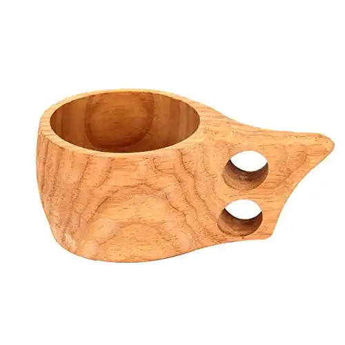 Kuksa Kitchnexus Tragbar Holz Tasse Trinkbecher Camping Reise Becher
