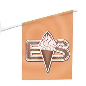 Eisfahne Vispronet ® – Softeis ✓ 46 x 52 cm ✓ Vinylplane ✓