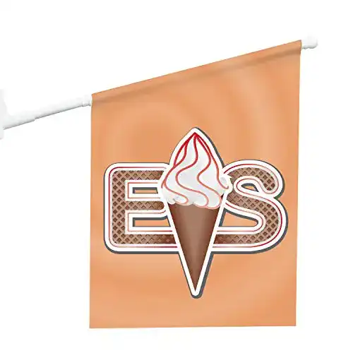 Eisfahne Vispronet ® – Softeis ✓ 46 x 52 cm ✓ Vinylplane ✓
