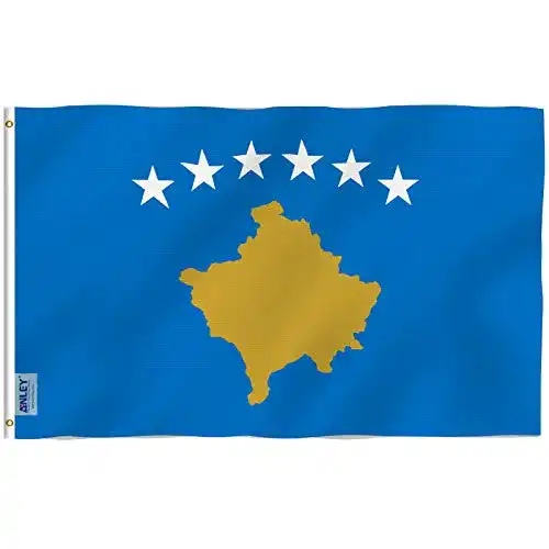 Kosovo-Flagge Anley Fly Breeze 3×5 Fuß, lebendige Farbe