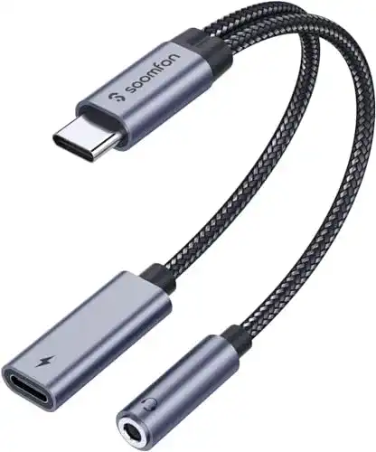 USB-C-Klinke-Adapter SOOMFON USB C auf 3,5mm Klinke