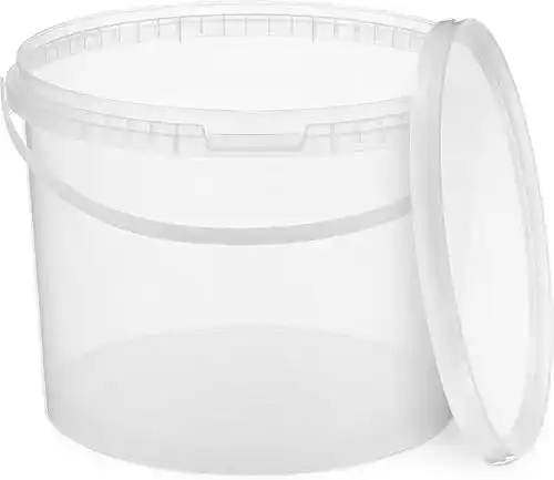Eimer mit Deckel BenBow 10l transparent lebensmittelecht, stabil