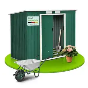 Gartenhaus Metall Juskys Metall Gerätehaus M 4 m³ mit Pultdach