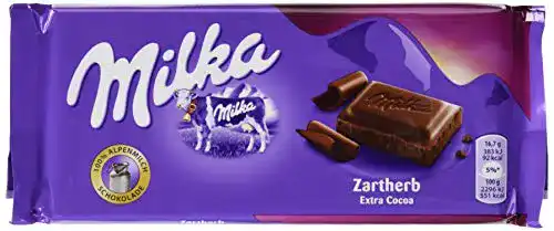 Dunkle Schokolade Milka Zartherb – Zartschmelzend 5 x 100g