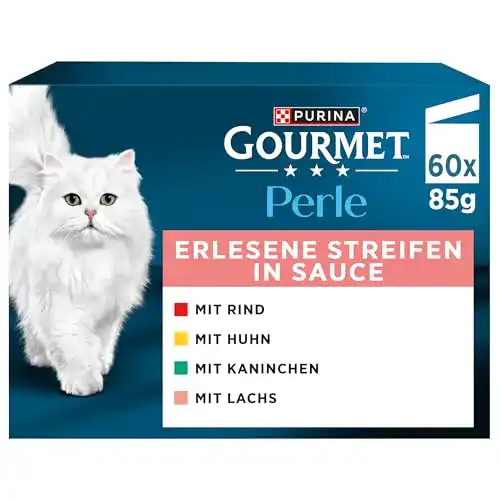 Die beste Katzenfutter PURINA GOURMET Perle Erlesene Streifen nass, 60er 2026 Test Bestseller Katzenfutter PURINA GOURMET Perle Erlesene Streifen nass, 60er