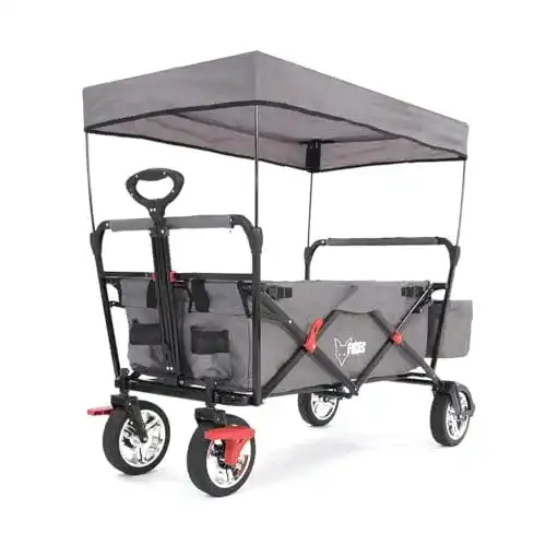 Bollerwagen Fuxtec Faltbarer FX-CT500 grau klappbar mit Dach