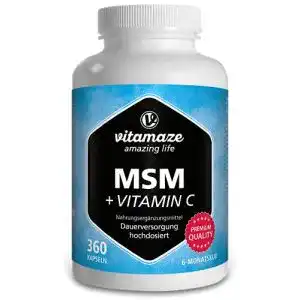MSM-Pulver Vitamaze – amazing life MSM Kapseln + Vitamin C
